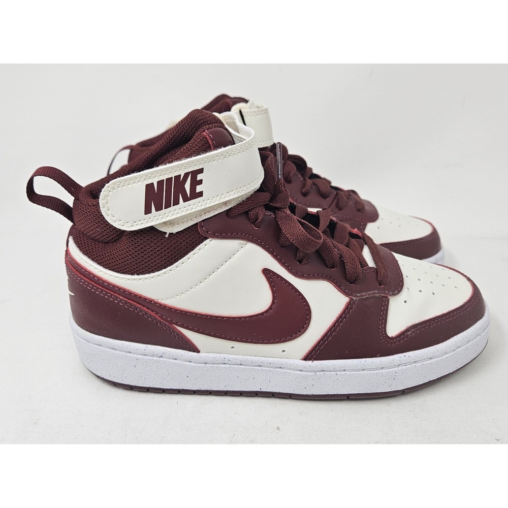 Nike‎ Court Borough Mid 2 Boy's Sneakers Pearl White/Team Red Size 4.5 Y NEW!